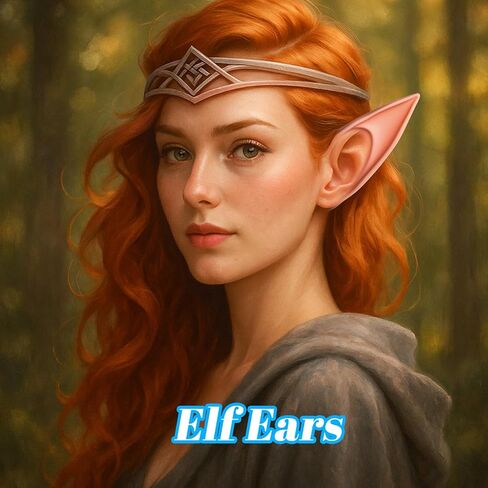 4 Pair Fairy Pixie Elf Ears Cosplay Elf Ear Soft Pointed Tips Anime Party Dress Up Costume Masquerade Accessories for Halloween Christmas Party (Nude & Brown) in Saudi Arabia