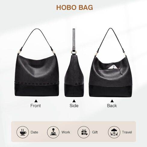 Marvolia Hobo Bags for Women Vegan Leather Shoulder Purses and Handbags Top Handle Handbags with Adjustable Shoulder Strap in Saudi Arabia