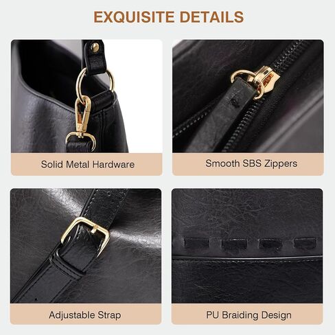 Marvolia Hobo Bags for Women Vegan Leather Shoulder Purses and Handbags Top Handle Handbags with Adjustable Shoulder Strap in Saudi Arabia