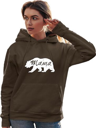 سويت شيرت بقلنسوة للرجال والنساء من Go All Out Mama Bear المتعثرة لعيد الأم in Kuwait