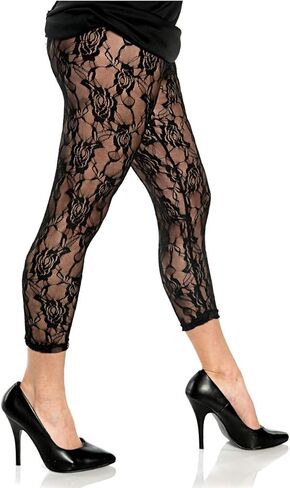 FUNDAISY 80s Pop Diva Costume Lace Legging Gloves Halloween 80s Themed Costumes Accessories for Women Madonna Party Outfit in Saudi Arabia