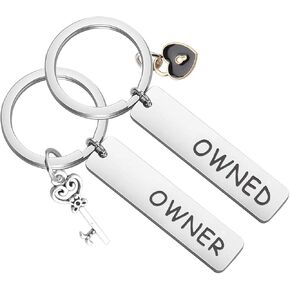 MAOFAED Couple Keychain Set Owner and Owned Keychain BDSM Gifts Daddydom Gift DDLG Gifts Babygirl Gift Couple Gift in Saudi Arabia