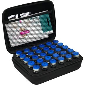 Peptide Case for Fridge, Insulin Cooler Travel Case, Vial Holder, Fits Standard 10ml U-100 Vials, 9-Slot Design with Inner Mesh Pocket for Extra Storage (60 Slots) in Saudi Arabia