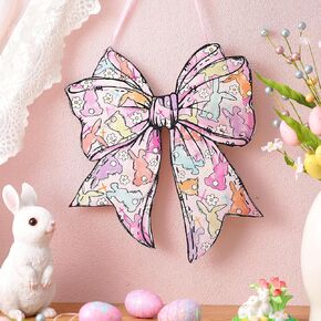 RattanView Retro Summer Bow Wooden Hanging Sign Strawberry Bow Wall Hanging Cute Preppy Wall Art Bowknot Welcome Door Sign Girly Decor for Girls Room College Dorm Apartment Indoor Outdoor Porch in Kuwait
