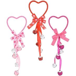 Hangers Door Knob Heart Shaped with Bells (Includes ST Obrtnicki Artikl) Happy Valentine's Day Love Decor Decoration (Bundle of 3) in Saudi Arabia