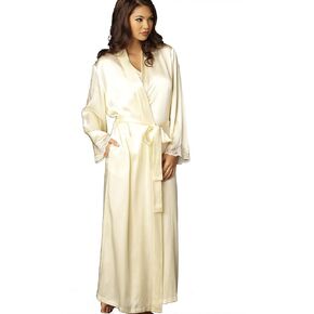 Julianna Rae Women's 100% Silk Robe, Lace Trim, Indulgence Collection, Lingerie, Beautiful Gift Packaging in Saudi Arabia