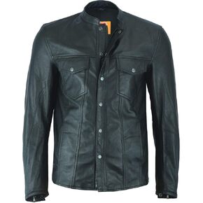 HIGHWAY LEATHER Men's Motorcycle Leather Shirt Style Jacket in Lightweight Leather in Saudi Arabia