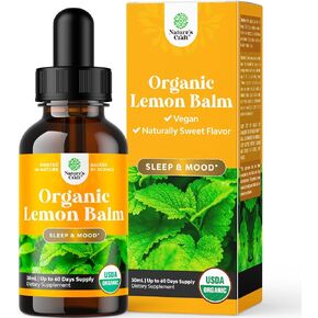 Organic Lemon Balm Leaf Liquid Extract for Immune Support - Lemon Balm Tincture for Mood & Relaxation Support - Organic Tincture Leaf Drops for Adults & Kids Dietary Supplement - 1OZ - 60 Days Supply in Saudi Arabia