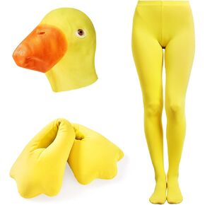 Liitrsh 3 Pcs Winter Duck Costume Accessories Set Funny Duck Mask Feet Slippers Shoes Socks for Carnival Men Women Cosplay in Saudi Arabia