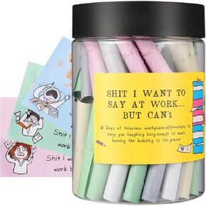 Hilarious Work Affirmation Jar - 60 Stress Relief Cards for Office Humor, Coworker Gag Gifts, Team Building Christmas, Retirement, Boss Employee, work Bestie, Friend Gifts Coworker Leaving ideas in Saudi Arabia
