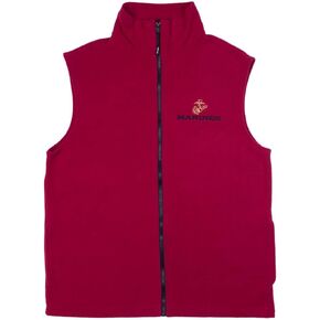 U.S. Marine Corps Polar Fleece Vest, Full Zip, Classic Fit, Red in Saudi Arabia