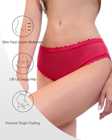 5 PCS Lace Edge Seam Free Low Rise Women' s Panties, Sexy Underwear for Women, Seamless Thong Panties in Saudi Arabia