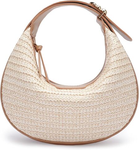 Crescent Shoulder Bag for Women, Small Vegan Leather Crossbody Purse Hobo Handbag with Adjustable Strap for Travel in Saudi Arabia