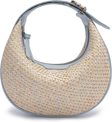 Crescent Shoulder Bag for Women, Small Vegan Leather Crossbody Purse Hobo Handbag with Adjustable Strap for Travel in Saudi Arabia