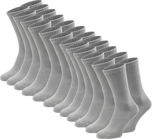 BolBom Men Socks 6/12 Pairs, Cotton Crew Socks, Breathable Athletic Extra Heavy Cushion Sock for Workout, Gym in Saudi Arabia