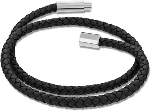 Calvin Klein Men’s Industrial Facets Leather Bracelet, Minimalist Design - Fashion Statement for Everyday Wear - Gift for Him in Saudi Arabia