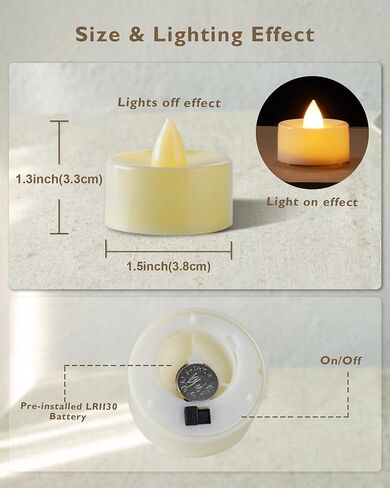 Amagic 12/24/50/100/150 Pack Battery Operated Tea Lights Candles, Fake Tealights Candles, Flameless LED Tea Lights for Halloween, Wedding, Votive, Festival, Table Decor(12 Pack, Warm White) in Saudi Arabia