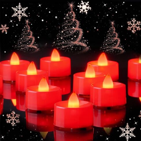 Amagic 12/24/50/100/150 Pack Battery Operated Tea Lights Candles, Fake Tealights Candles, Flameless LED Tea Lights for Halloween, Wedding, Votive, Festival, Table Decor(12 Pack, Warm White) in Saudi Arabia