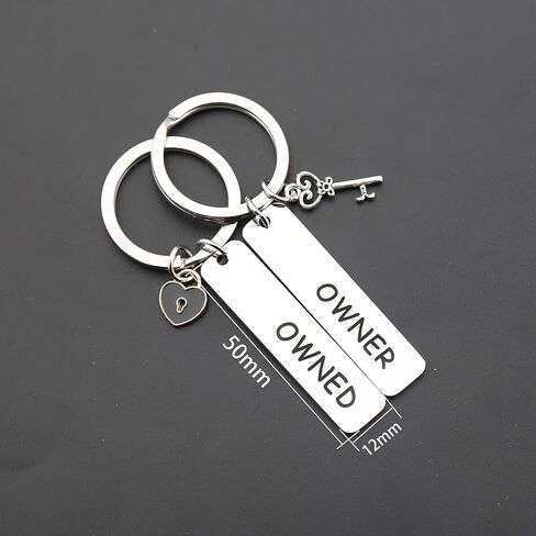 MAOFAED Couple Keychain Set Owner and Owned Keychain BDSM Gifts Daddydom Gift DDLG Gifts Babygirl Gift Couple Gift in Saudi Arabia
