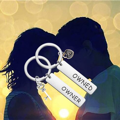 MAOFAED Couple Keychain Set Owner and Owned Keychain BDSM Gifts Daddydom Gift DDLG Gifts Babygirl Gift Couple Gift in Saudi Arabia