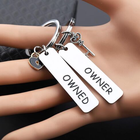 MAOFAED Couple Keychain Set Owner and Owned Keychain BDSM Gifts Daddydom Gift DDLG Gifts Babygirl Gift Couple Gift in Saudi Arabia