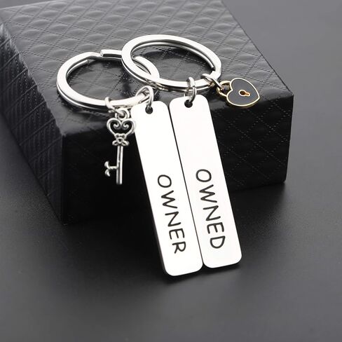 MAOFAED Couple Keychain Set Owner and Owned Keychain BDSM Gifts Daddydom Gift DDLG Gifts Babygirl Gift Couple Gift in Saudi Arabia