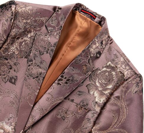 UNINUKOO Mens Suit Jacket Paisley Notch Lapel 1 Button Stylish Funky Party Dinner Tuxedo Blazer Jacket in Saudi Arabia