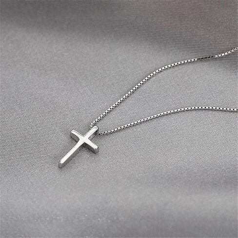 925 Sterling Silver Cross Necklace for Women, Tiny Religious Cross Stuffers Baptism Religious Faith Chain Pendant Necklace for Men 14K Gold Plated Cross Choker Necklace Birthday Easter Jewelry Gift in Saudi Arabia