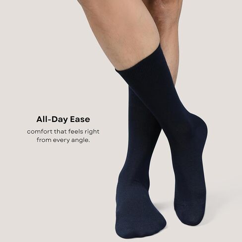 Dress Socks for Men Pack of 4/8/10 Cotton Blend Cushioned Dress Socks Soft Solid Mid-Calf Running Socks in Saudi Arabia