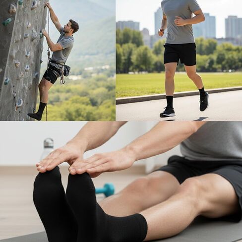 Dress Socks for Men Pack of 4/8/10 Cotton Blend Cushioned Dress Socks Soft Solid Mid-Calf Running Socks in Saudi Arabia
