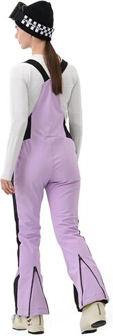Womens Ski Bib Pants Slim Fit Soft Shell Snow Skinny Fitted Snowboard Insulated Waterproof Windproof Warm in Saudi Arabia