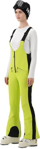 Womens Ski Bib Pants Slim Fit Soft Shell Snow Skinny Fitted Snowboard Insulated Waterproof Windproof Warm in Saudi Arabia