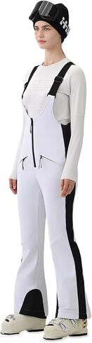 Womens Ski Bib Pants Slim Fit Soft Shell Snow Skinny Fitted Snowboard Insulated Waterproof Windproof Warm in Saudi Arabia