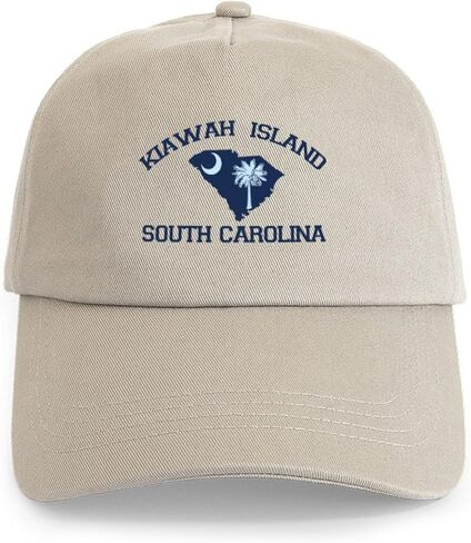 قبعة بتصميم خريطة CafePress Kiawah Island SC قبعة بيسبول قابلة للتعديل in Kuwait