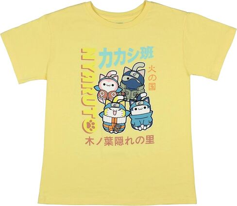 Nyanto x Naruto Nyruto Girls' Sasuke Kakashi Haruno Kids T-Shirt Tee in Saudi Arabia