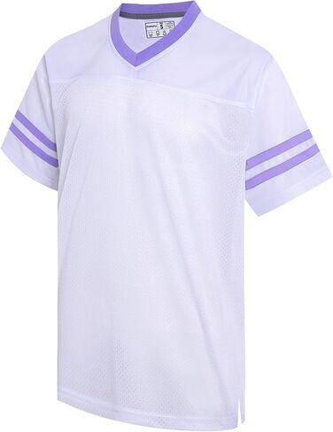Men's Retro Football Jerseys V-Neck Short Sleeve T-Shirts Workout Gym Running Hiking Shirts in Saudi Arabia