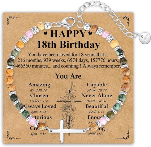 Cross Bracelet for Women, Christian Gifts for Women, Confirmation Baptism Easter Gifts, Unique Gift for Friends Daughter Mom Sister in Christ Niece on Birthday Christmas in Saudi Arabia