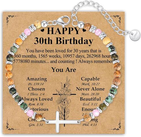 Cross Bracelet for Women, Christian Gifts for Women, Confirmation Baptism Easter Gifts, Unique Gift for Friends Daughter Mom Sister in Christ Niece on Birthday Christmas in Saudi Arabia