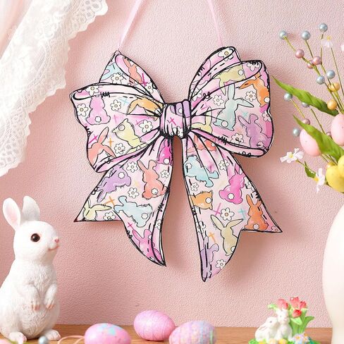 Rattanview Retro Summer Bow Wooden Sign Sign Strawberry Bow Wall Hanging Cute Preppy Wall Art Bowknot Welcome Door Sign Decor for Girls Room College Dorm Apartment Indoor Outdo in Saudi Arabia