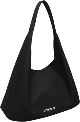 Canvas Tote Bag for Women Men Large Shoulder Slouchy Handbag Hobo Purse Casual Commuting Work in Saudi Arabia
