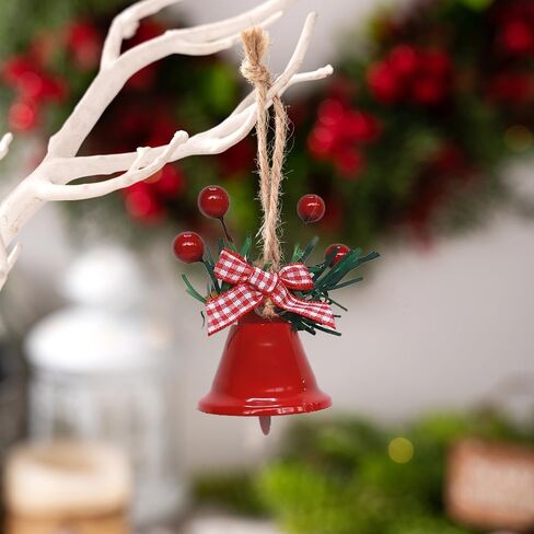 1 Pcs Red Christmas Bells, Christmas Tree Ornaments Bells Pendants Craft Bells for Holiday Party Decorative in Saudi Arabia