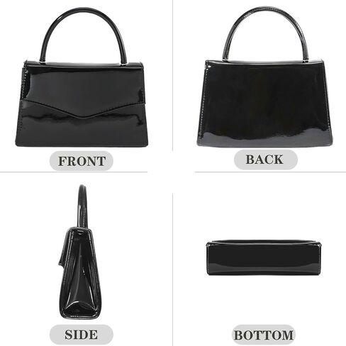 Evening Clutch Purses for Women Patent Leather Purse Black Clutch for Formal Prom Wedding Party Brida Cocktail in Saudi Arabia