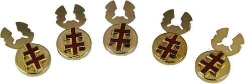 4031945 Scottish Rite Inspector General Honorary 33rd Degree Double Cross Button Covers Red Crosses Thirty Third 33 Three in Saudi Arabia
