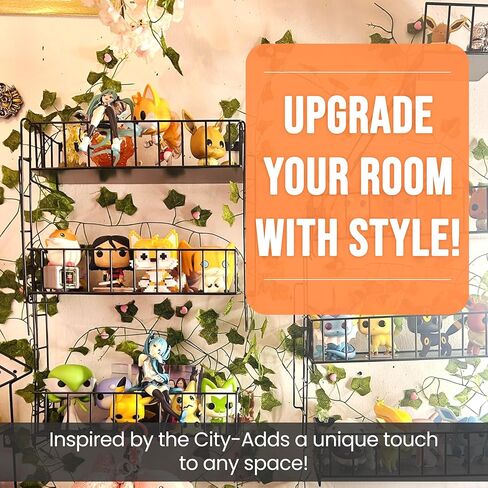 Fire Escape Shelf, 3 Tier Action Figure Shelf with Screws & Screwdriver, New York Metal Decorative and Unique Rustic Trinket Shelves for Home Décor, & Bedroom, Black in Saudi Arabia