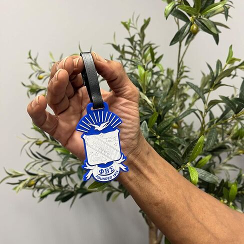 Desert Cactus Phi Beta Sigma Luggage Tag Fraternity Bag Nupe (PVC Crest Luggage Tag) (Pack of 2) in Saudi Arabia