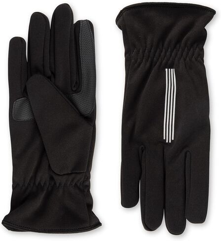 isotoner mens Moisture Wicking Reflective Touchscreen Gloves With Gathered Wrist in Saudi Arabia