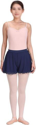 تنورة باليه للنساء مكونة من طبقتين تنورة رقص شبكية متوسطة الارتفاع وحزام مطاطي in Kuwait