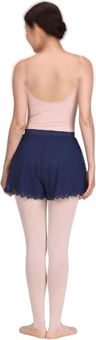 تنورة باليه للنساء مكونة من طبقتين تنورة رقص شبكية متوسطة الارتفاع وحزام مطاطي in Kuwait