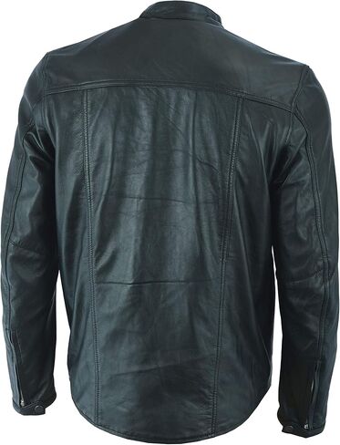 HIGHWAY LEATHER Men's Motorcycle Leather Shirt Style Jacket in Lightweight Leather in Saudi Arabia