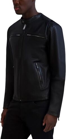 KARL LAGERFELD mens Outerwear Racer Leather Jacket in Saudi Arabia